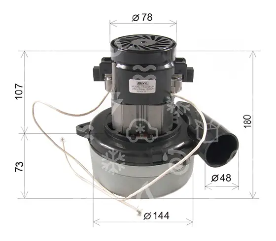 motor vysavače 1200 W/230 V, SKL, JACUZZI, tangenciální